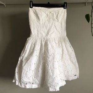 White strapless Hollister Dress